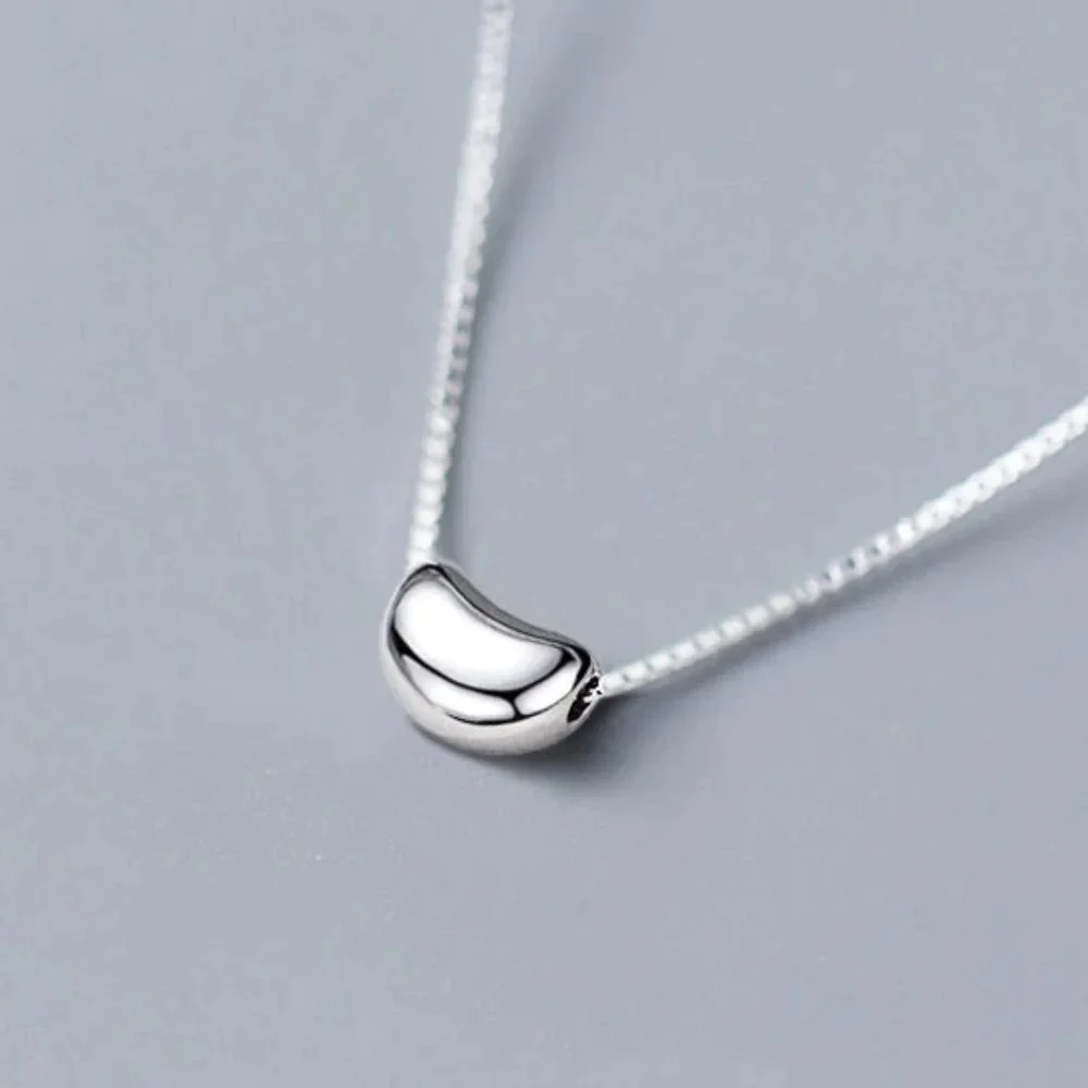 COPY - *NEW 925 Sterling Silver Simple Bean Necklace